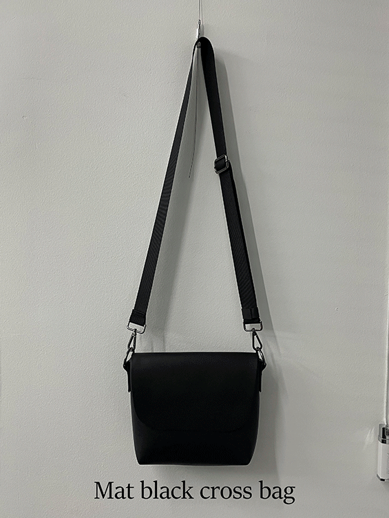 Mat black cross bag